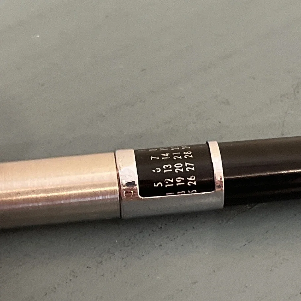 Vintage PARKER Jotter Ballpoint Pen Calendar Brass Threads Black Barrel USA